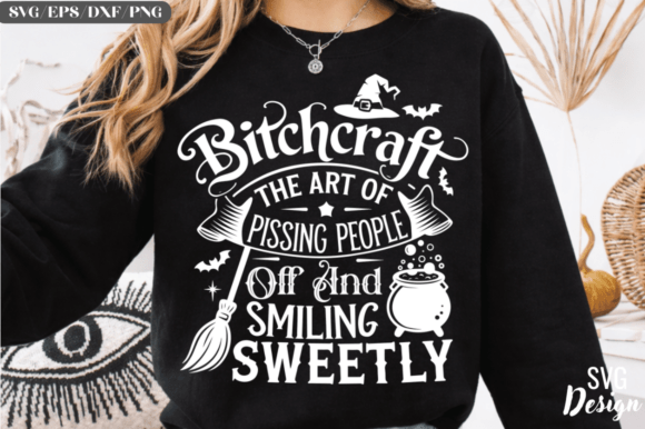 Bitchcraft SVG Funny Witch Halloween SVG for Crafts and Graphics