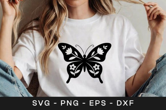 Bold Butterfly Silhouette Design SVG PNG for Graphics and Crafts