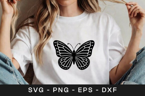 Bold Butterfly Silhouette SVG PNG Black Review