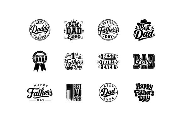 Father s Day Typography SVG Bundle for Graphics and Crafts