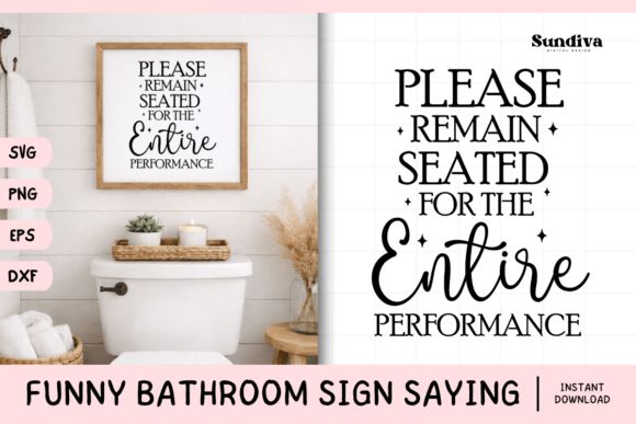 Funny Bathroom Sign SVG 17: A Graphic Design Asset for Crafts & Blogs