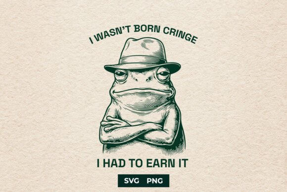 Funny Born Cringe Frog SVG Cut File Review