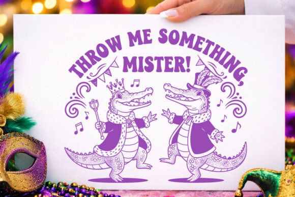 Mardi Grass Throw Me Something SVG PNG Graphics for Crafts